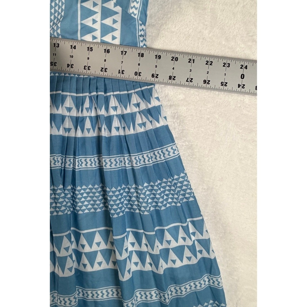 Tuckernuck Hyacinth House Blaine Mini Dress Size S Blue White Boho Flowy Chic - Picture 6 of 8